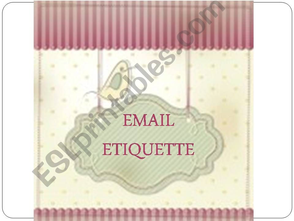 Email Etiquette powerpoint