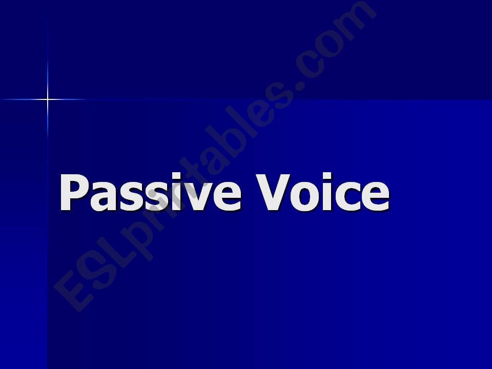 Passive Voice powerpoint