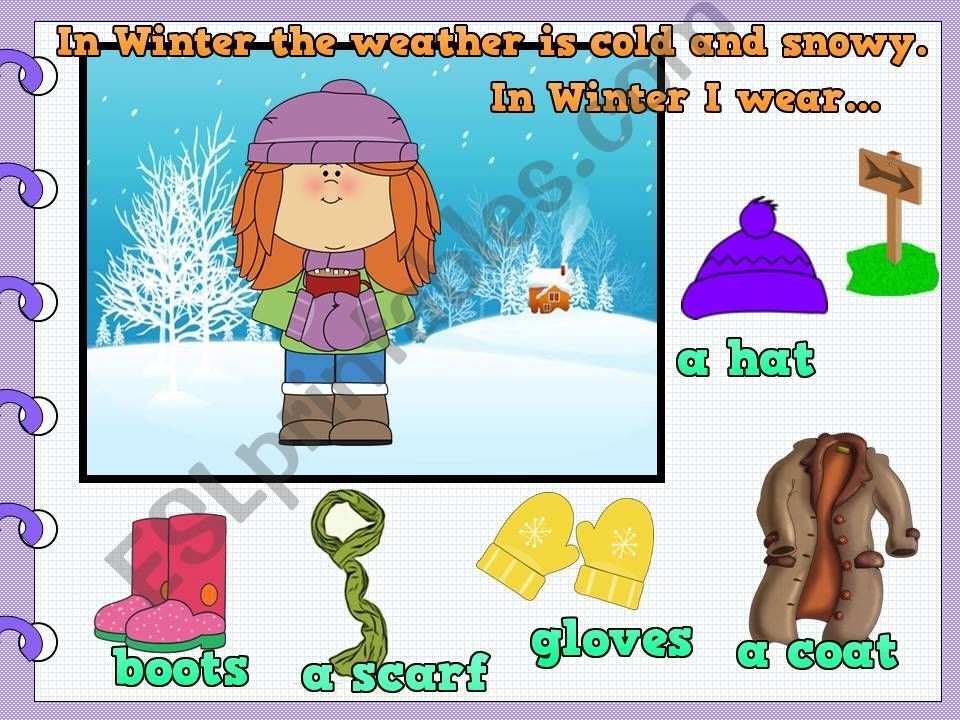 Clothes, seasons and weather powerpoint