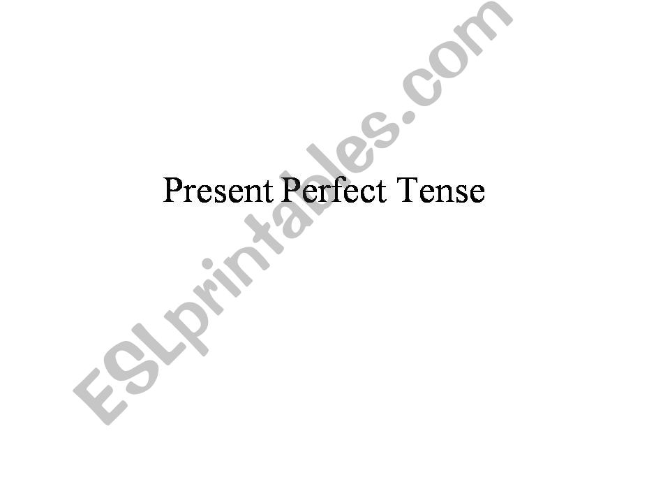 present perfect powerpoint