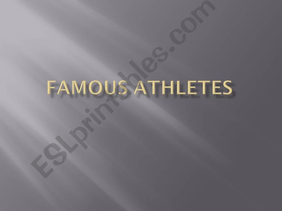 Brazilian famous athletes powerpoint