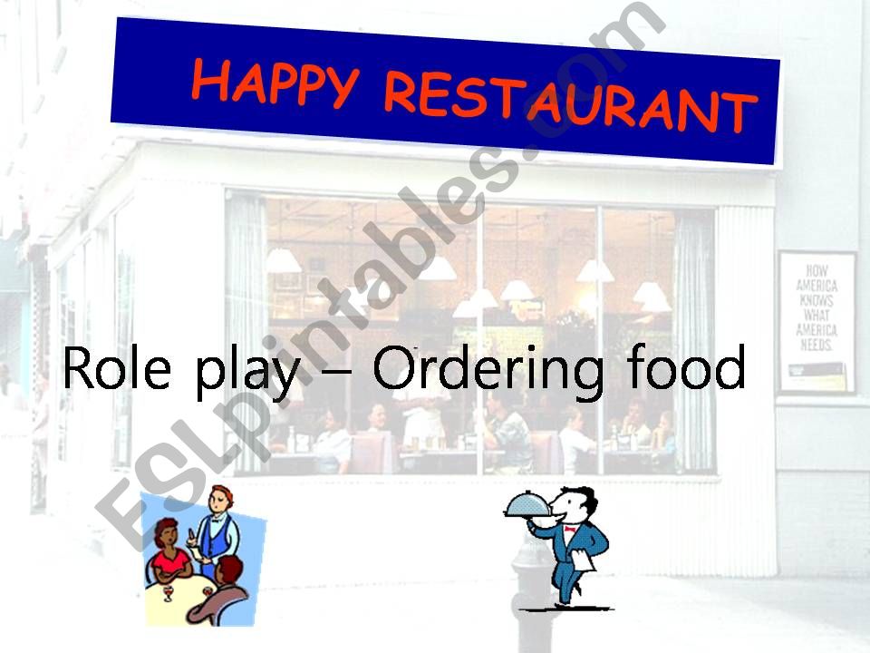 Role play - ordering the food powerpoint