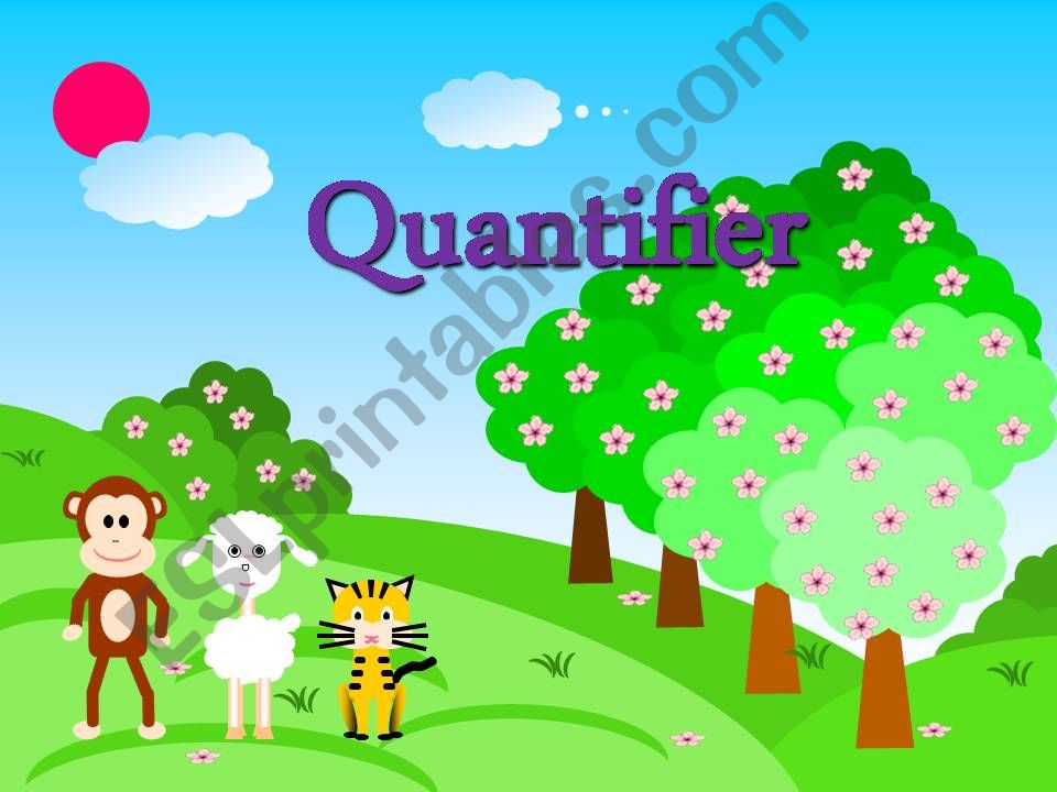 Quantifiers with examples and matching activities