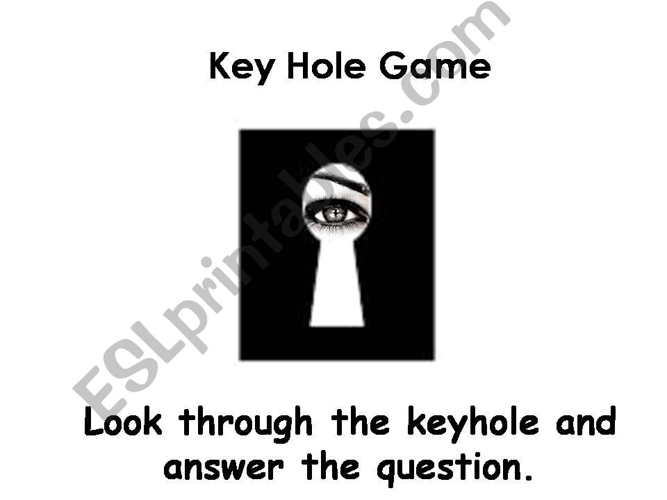 Key Hole Peeper Routines powerpoint