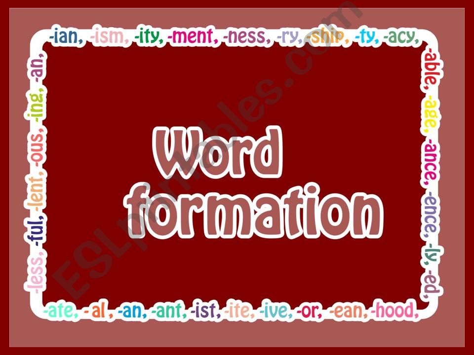 Word Formation powerpoint