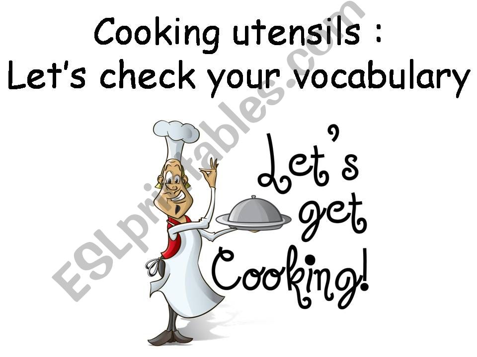 Cooking utensils vocabulary powerpoint
