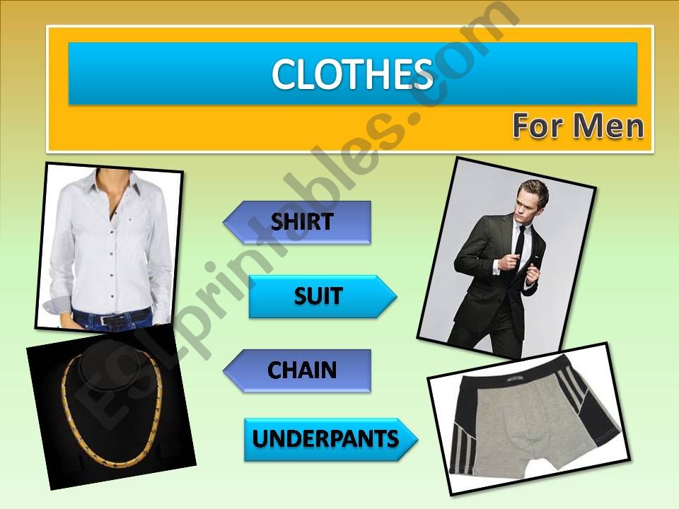 Clothes men powerpoint