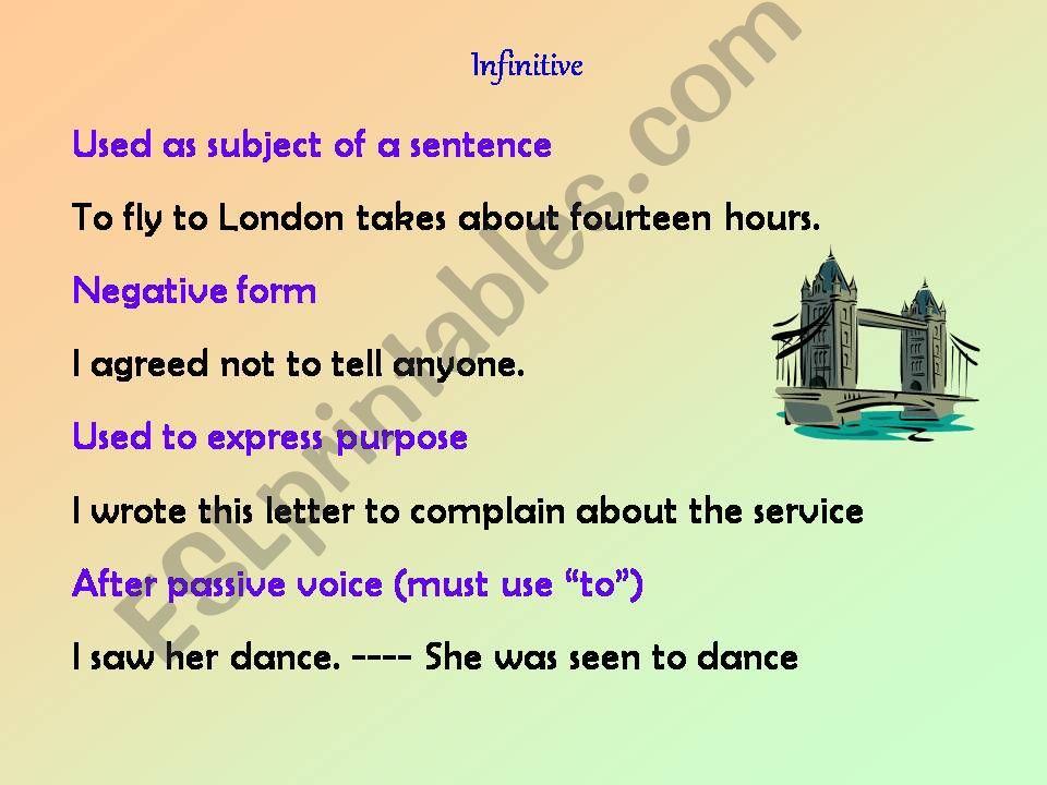 Infinitive powerpoint