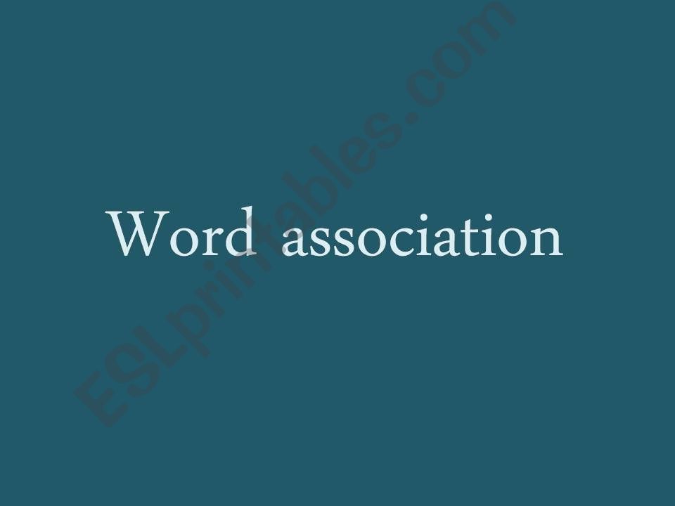 Word Association powerpoint