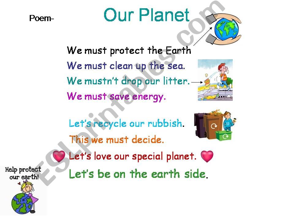 MUST- MUSTNT : a poem about our planet & the environment