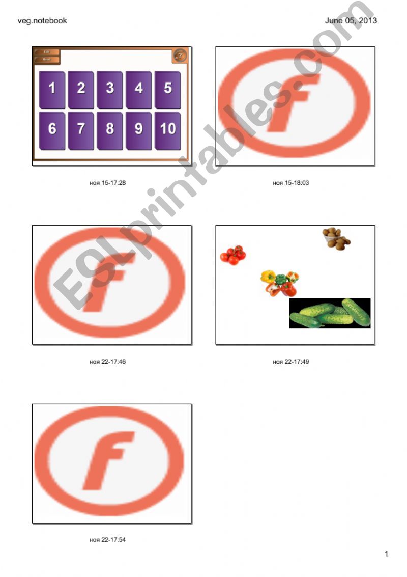 vegetables & fruits powerpoint