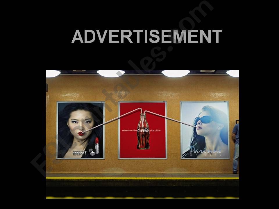 Adverstisements: focus on important information.