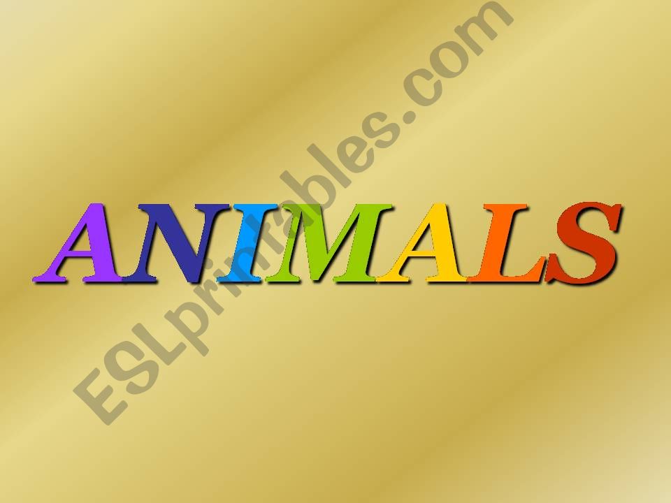 Animals powerpoint