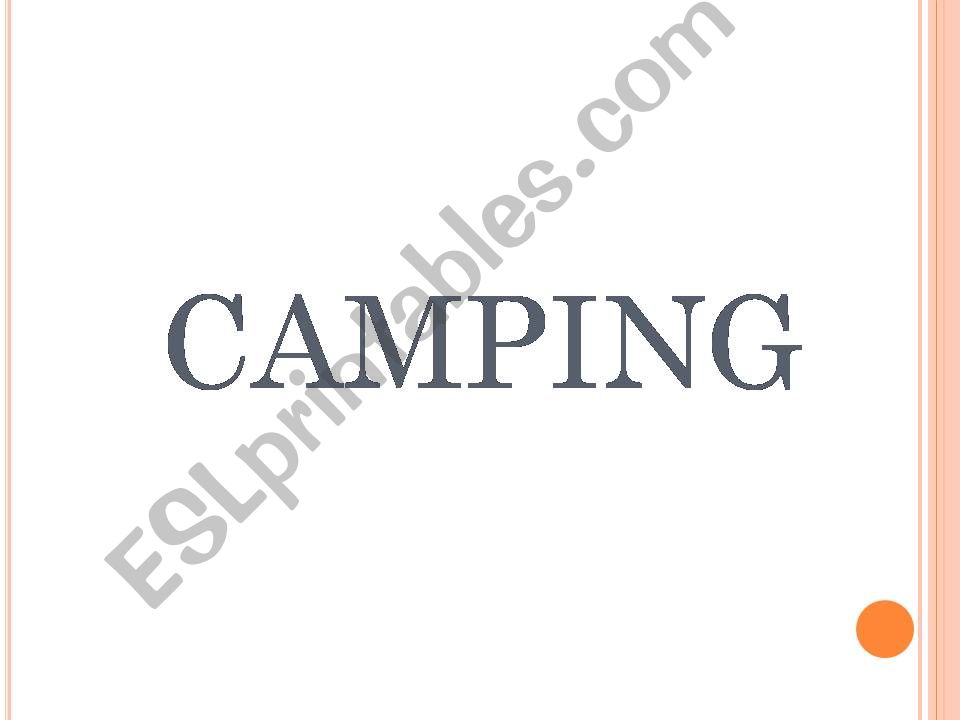 Camping powerpoint