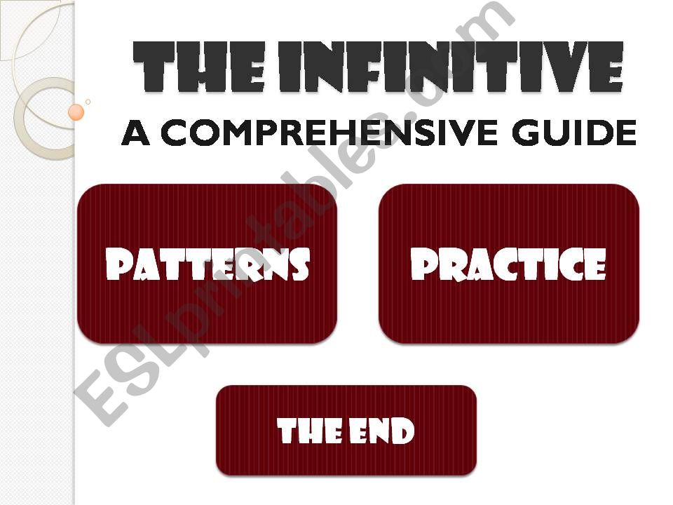 The Infinitive: A Comprehensive Guide with exercises