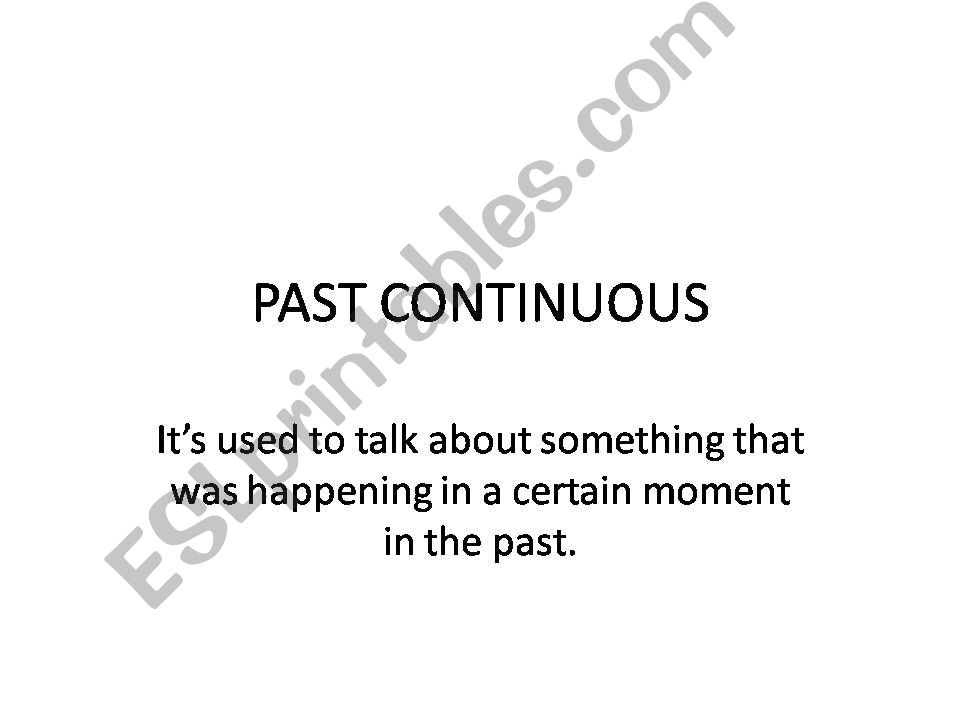 Past Continuous powerpoint