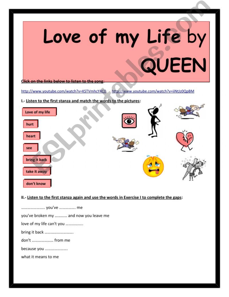 Love of my life by Queen powerpoint