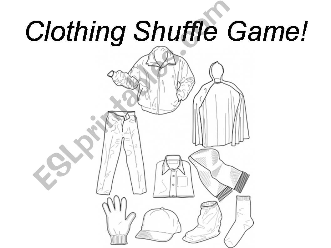 Clothing Picture Shuffle Game powerpoint