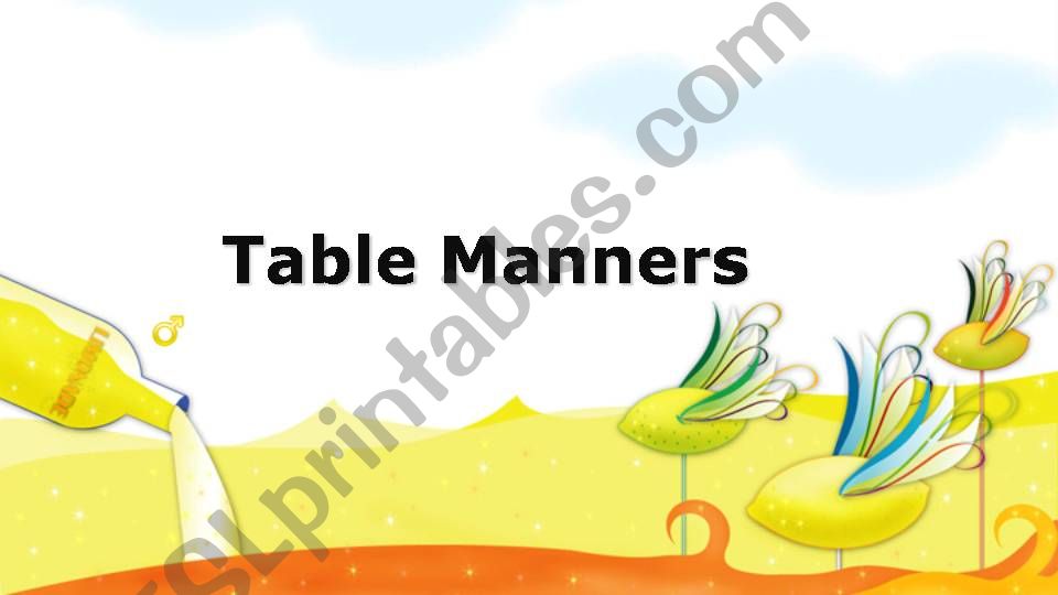 Table Manners powerpoint