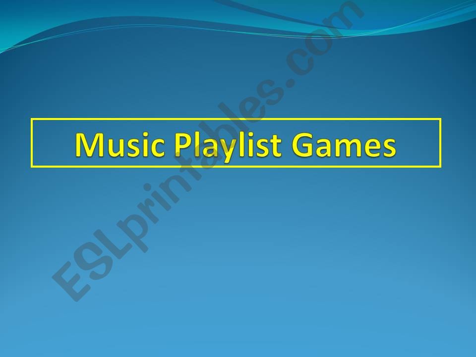 Music Playlist Game powerpoint