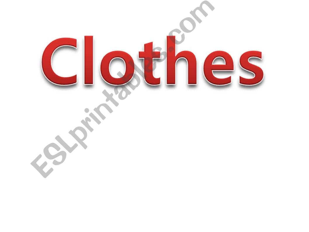 Clothing Flashcards powerpoint