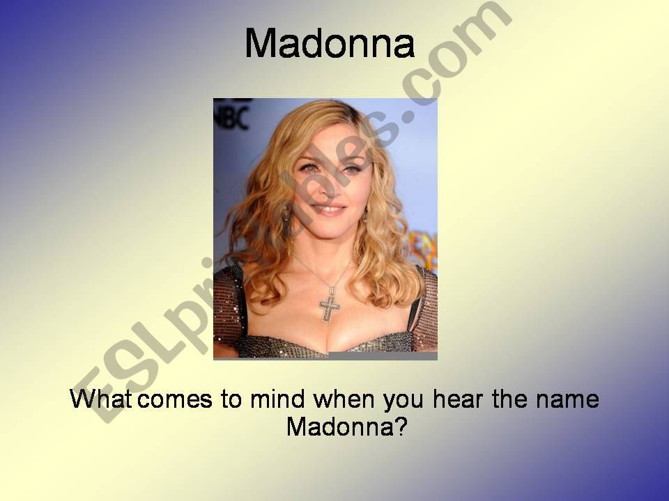 Madonna through the years powerpoint