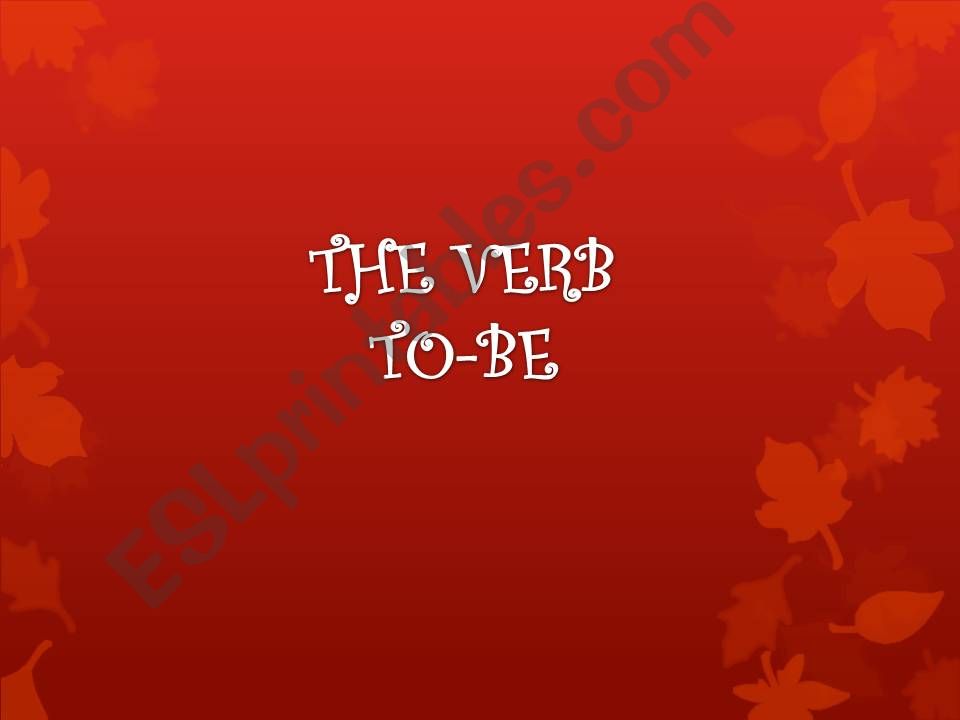 the verb to- be powerpoint