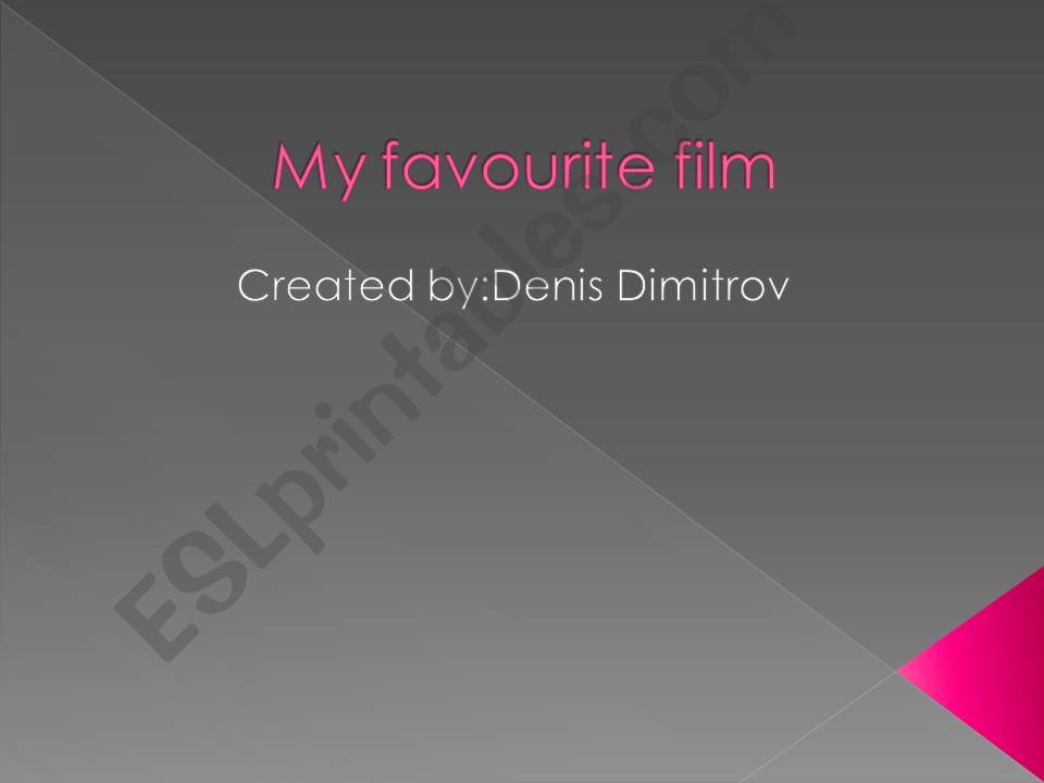 My favourite film powerpoint