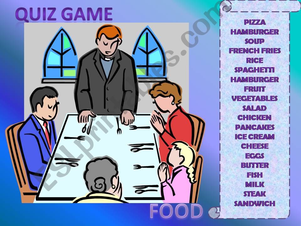 FOOD pictionary powerpoint