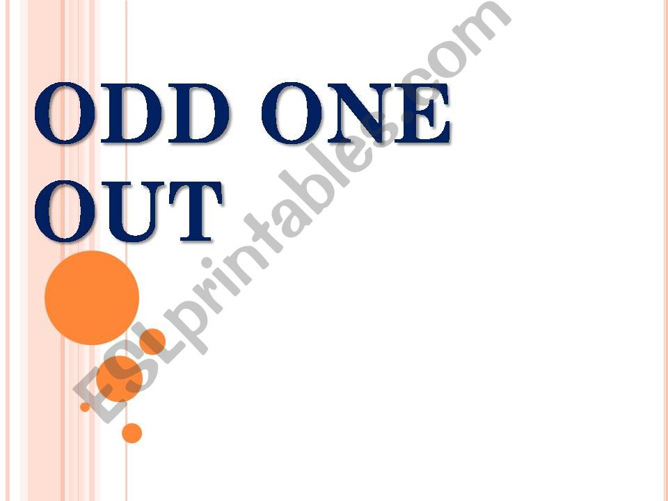 Odd one out powerpoint