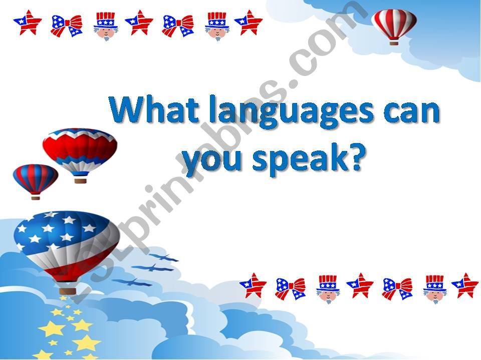 what languages can you speak? powerpoint