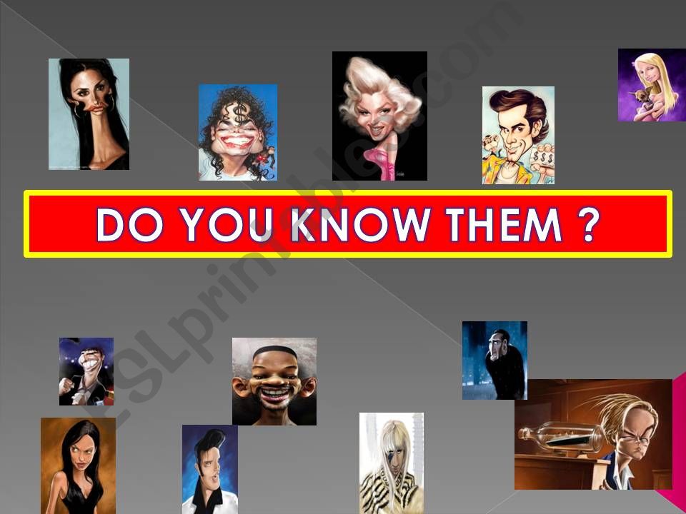 DO YOU KNOW THEM? PART ONE powerpoint