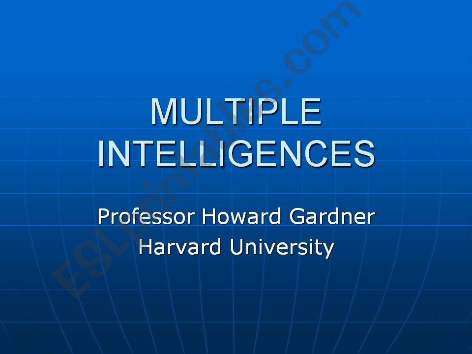 Multiple Intelligences powerpoint