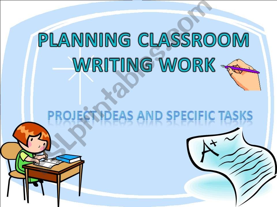 planning classroom writing powerpoint