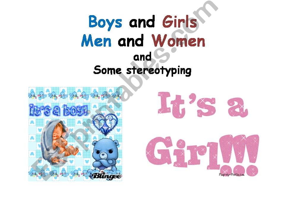 Boys and girls Part 1 powerpoint