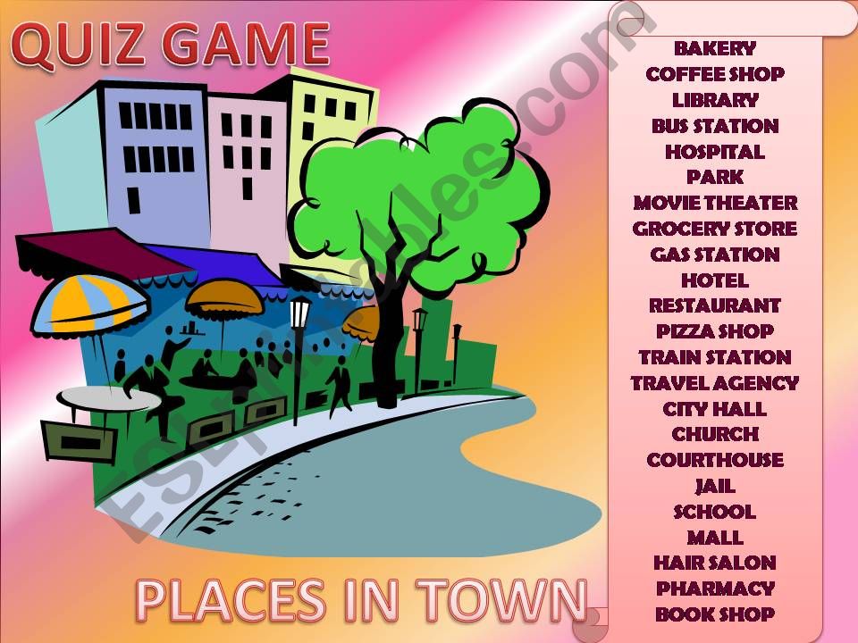 Places around city/ town powerpoint