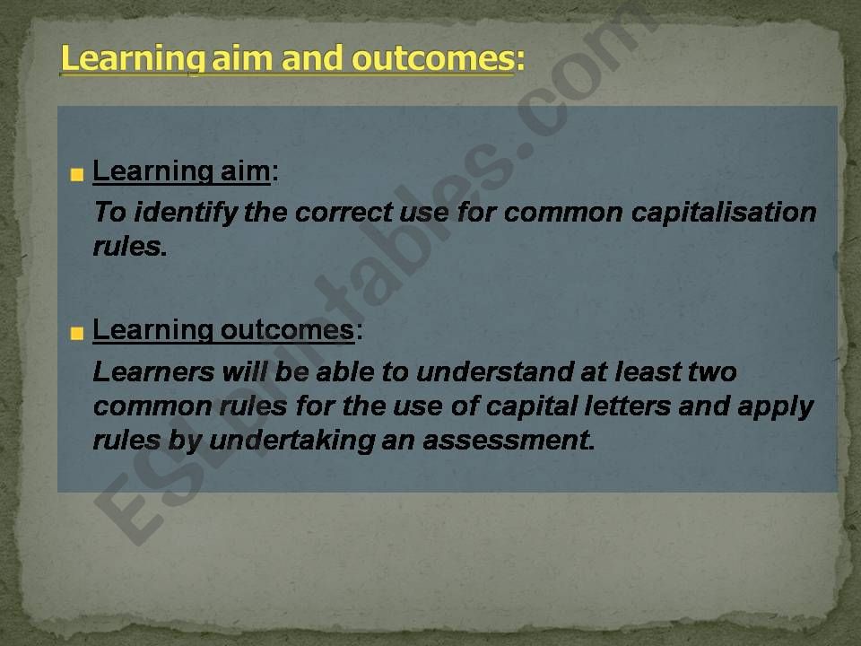 Capital Letters powerpoint