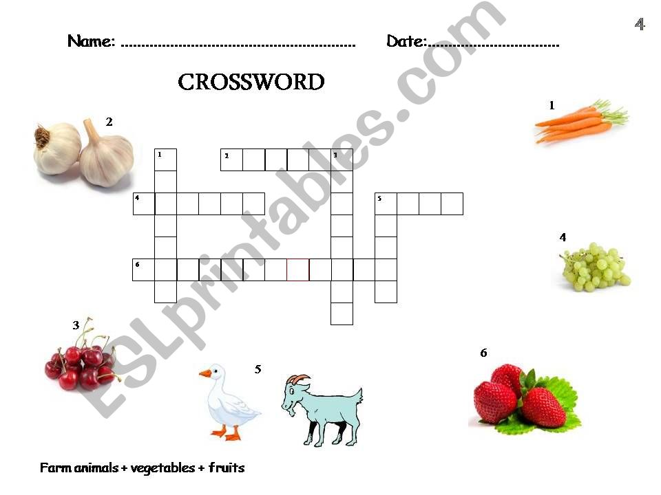 ESL English PowerPoints Crossword