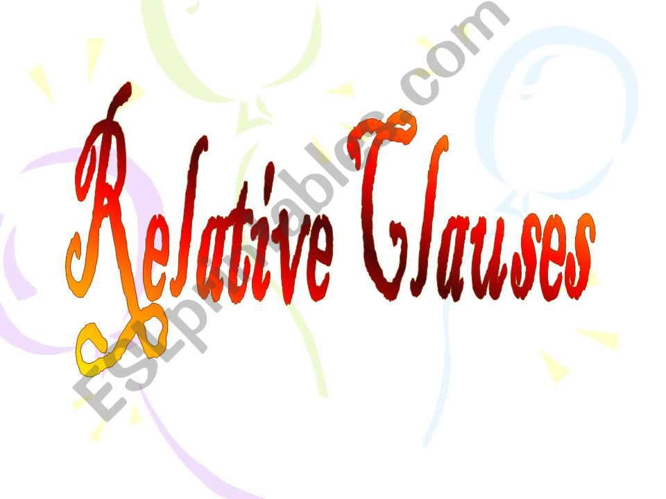 RELATIVE CLAUSE-WHICH powerpoint
