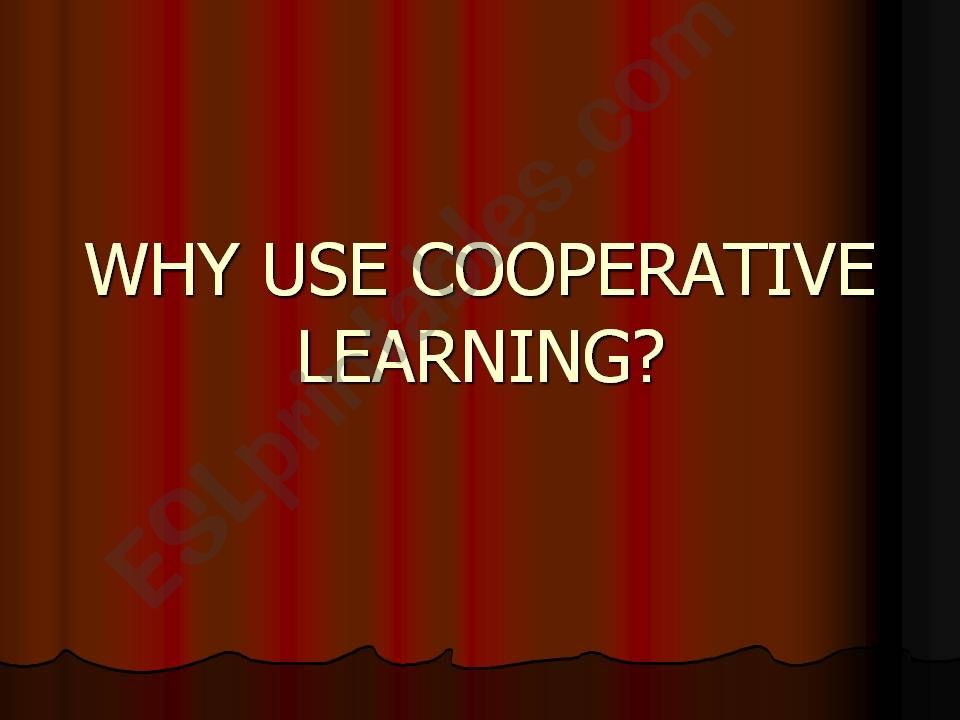 COOPERATIVE LEARNING powerpoint