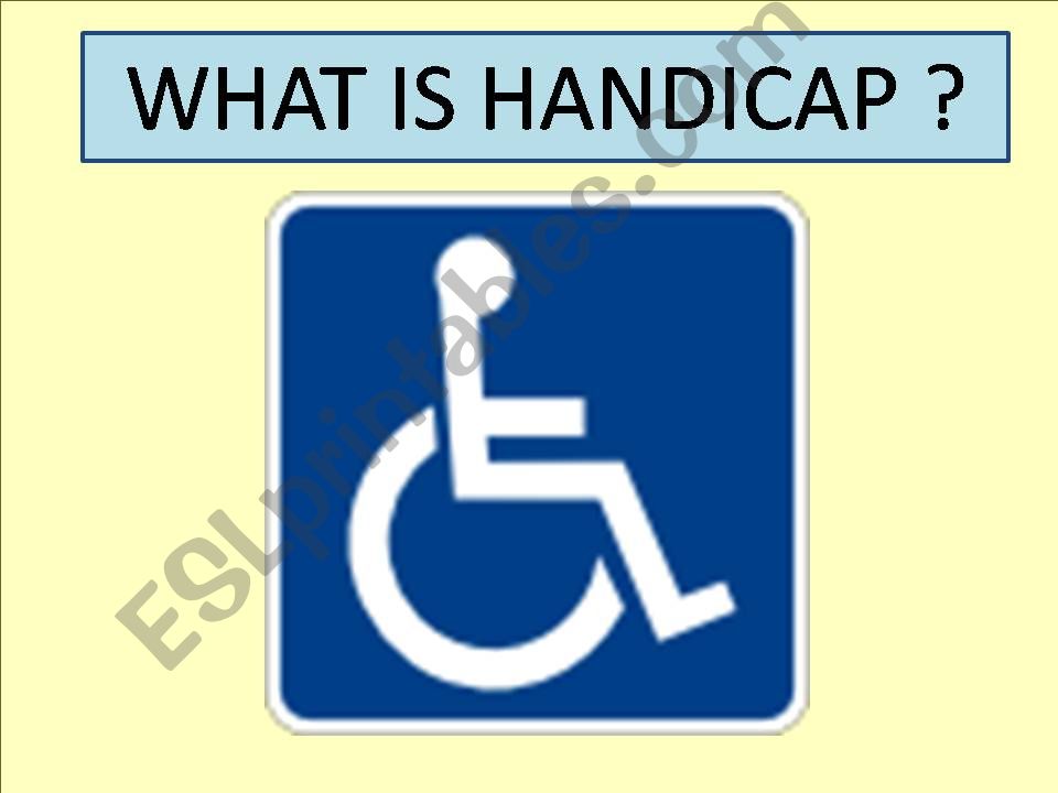 What is handicap? powerpoint