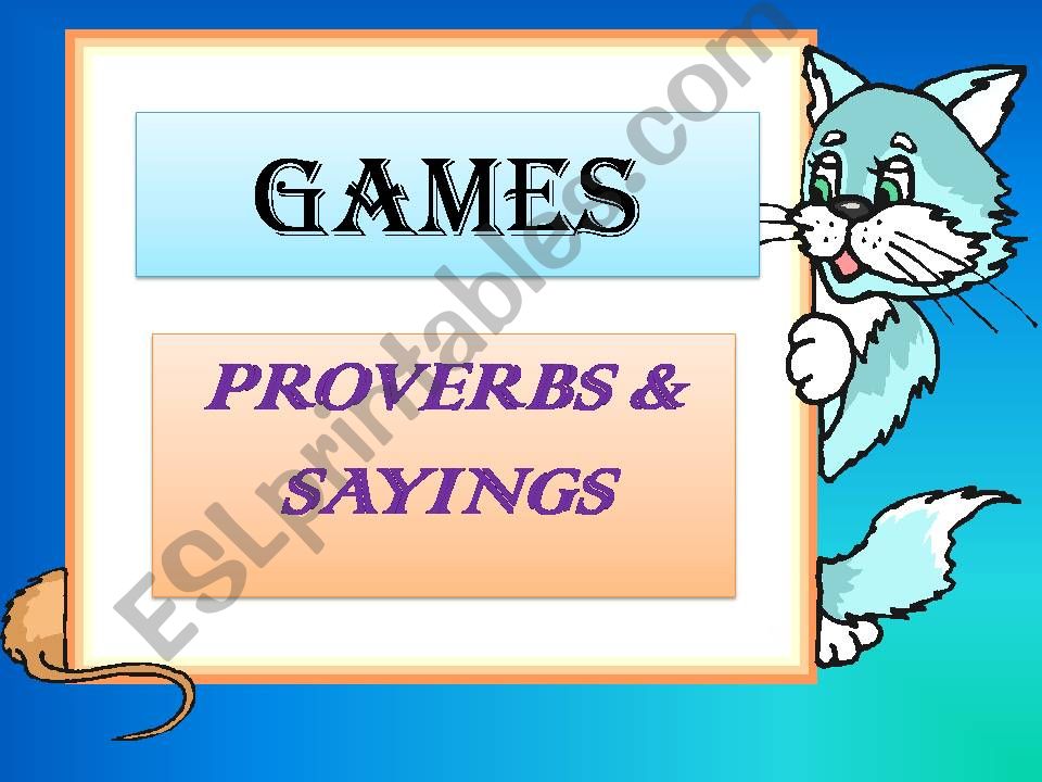 Classroom Games - Idioms and Sayings 