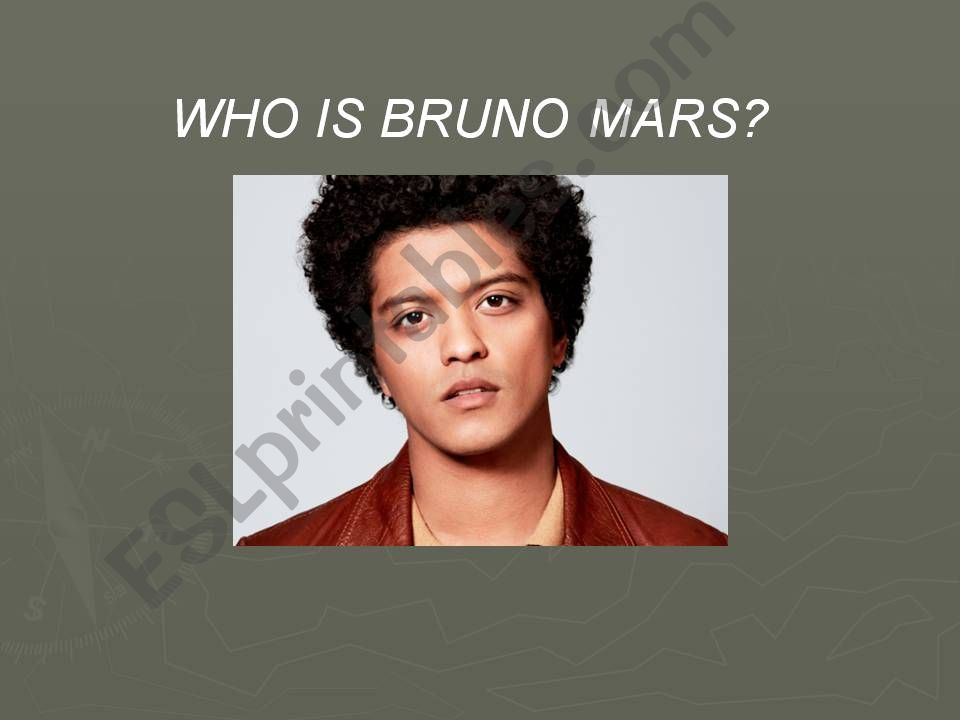 THE LAZY SONG, BRUNO MARS powerpoint