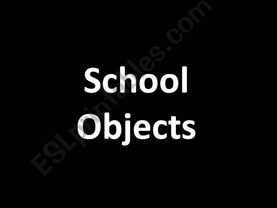 Colors - School Obljects powerpoint