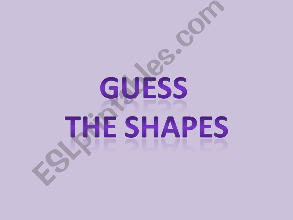 guess the shapes powerpoint