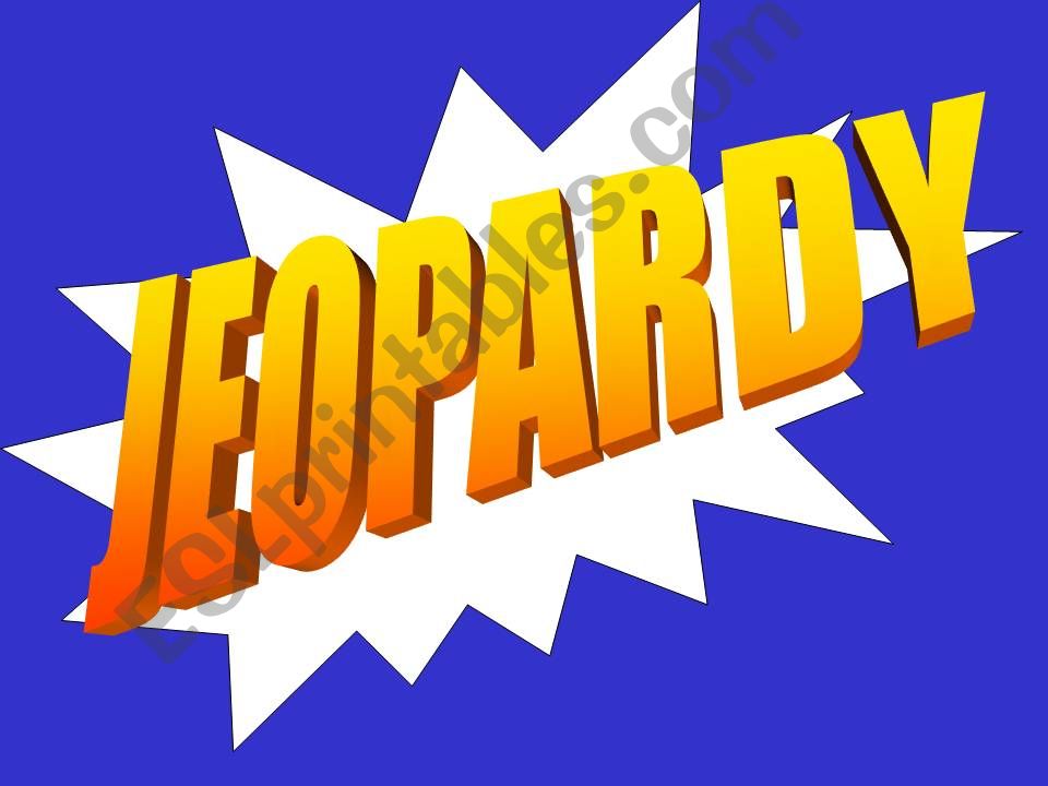 Past Tense Jeopardy powerpoint