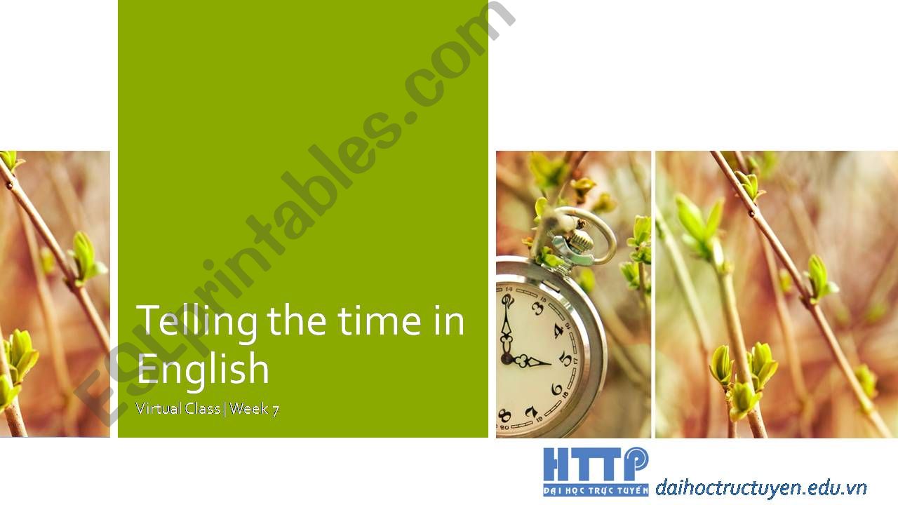 Telling the time in English powerpoint