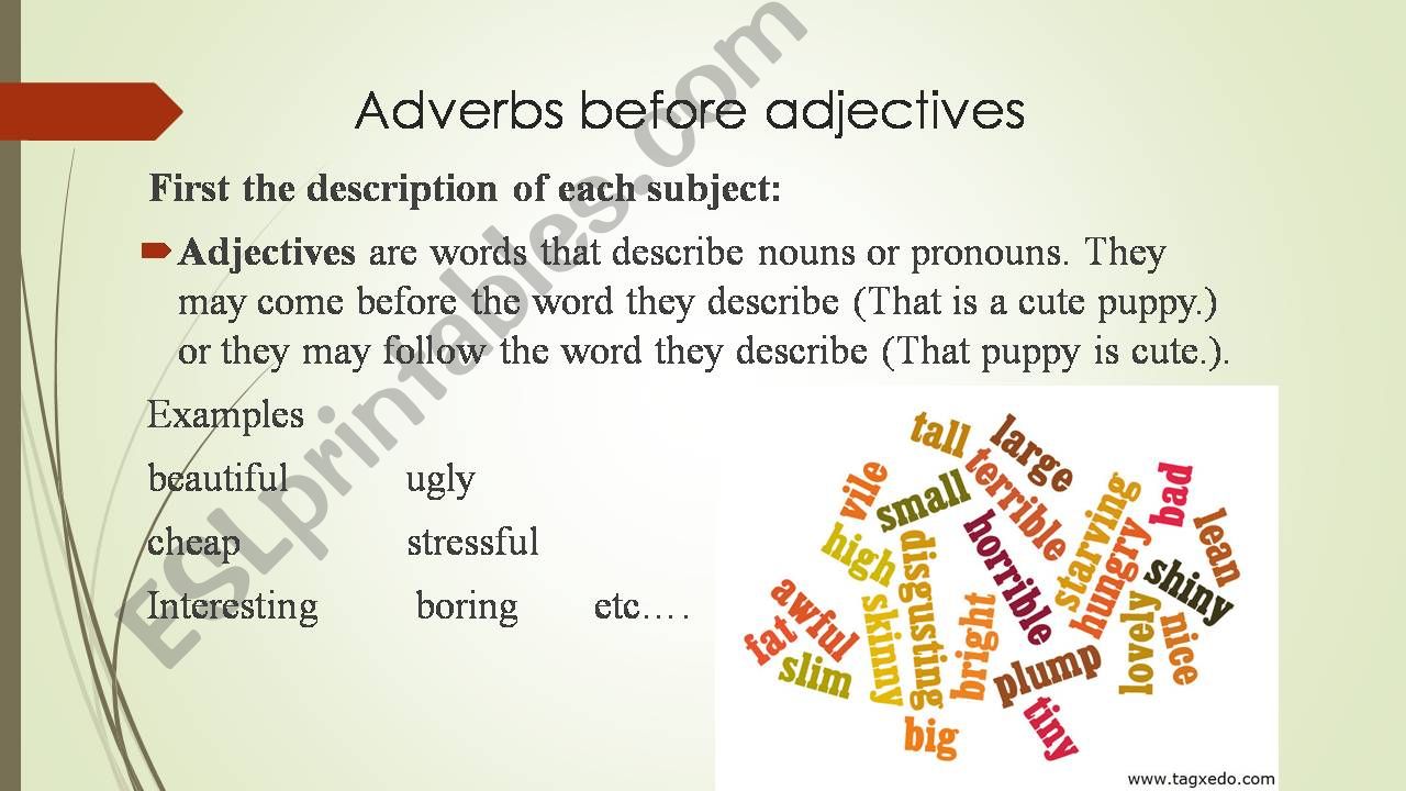 adverbs before adjective powerpoint