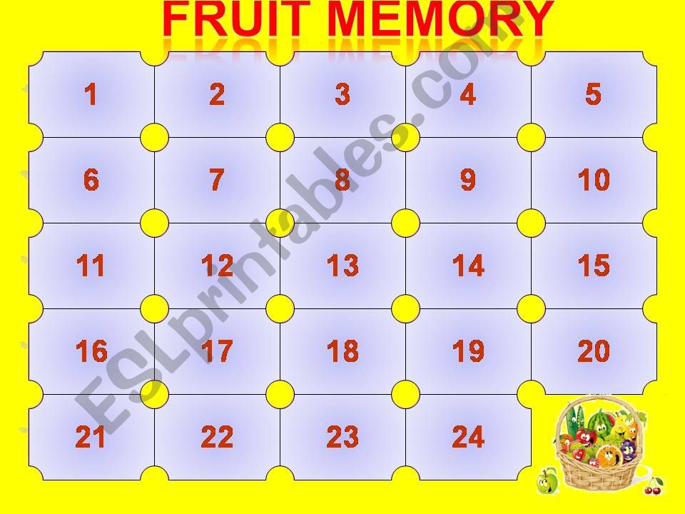 Fruit Memory Game powerpoint