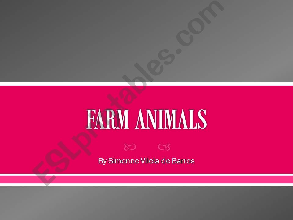 farm animals powerpoint